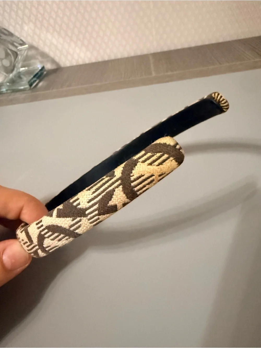 Salvatore Ferragamo Gancini Monogram  Headband Brown Beige $225 read description